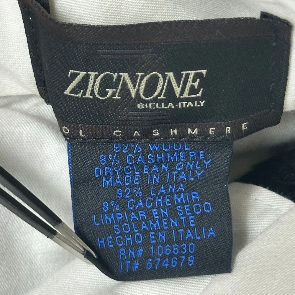 Enzo Mantovani Dress Pants Mens 36x32 Gray Pleated Wool‎ Cashmere Trousers Italy
